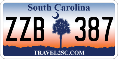 SC license plate ZZB387