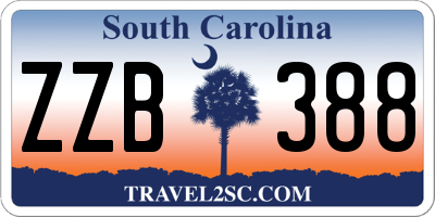 SC license plate ZZB388