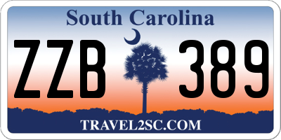 SC license plate ZZB389