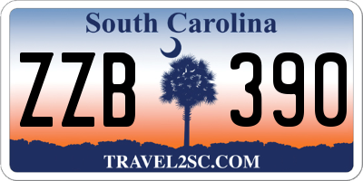 SC license plate ZZB390