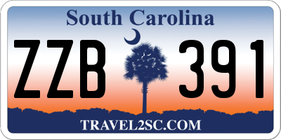 SC license plate ZZB391