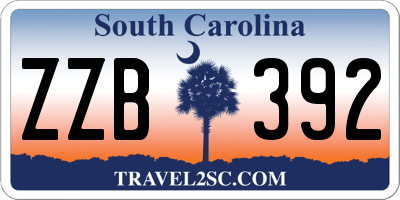 SC license plate ZZB392