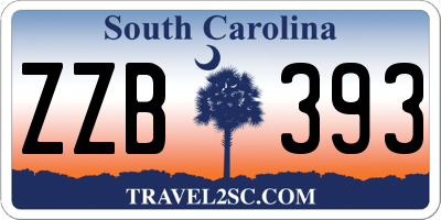 SC license plate ZZB393