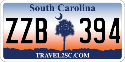 SC license plate ZZB394