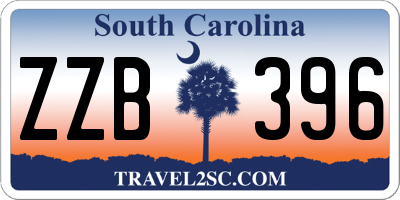 SC license plate ZZB396