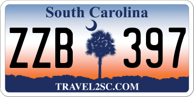 SC license plate ZZB397