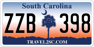 SC license plate ZZB398