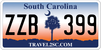 SC license plate ZZB399