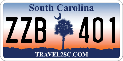 SC license plate ZZB401