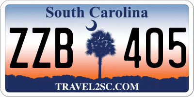 SC license plate ZZB405