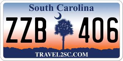 SC license plate ZZB406