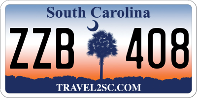 SC license plate ZZB408