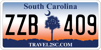 SC license plate ZZB409