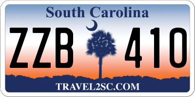 SC license plate ZZB410