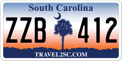 SC license plate ZZB412