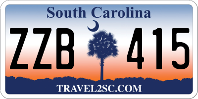 SC license plate ZZB415