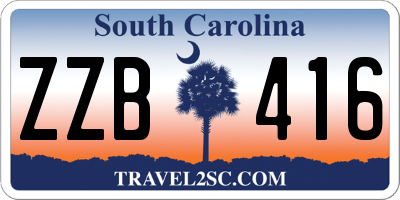 SC license plate ZZB416