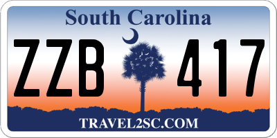 SC license plate ZZB417