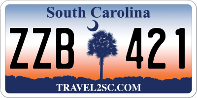 SC license plate ZZB421