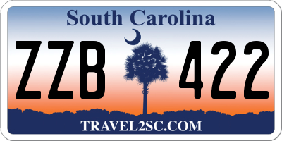 SC license plate ZZB422