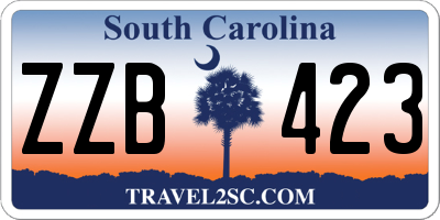 SC license plate ZZB423