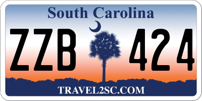 SC license plate ZZB424