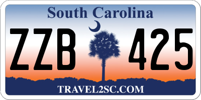 SC license plate ZZB425