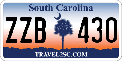 SC license plate ZZB430