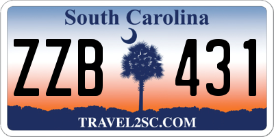 SC license plate ZZB431