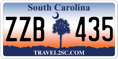 SC license plate ZZB435