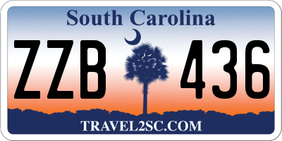 SC license plate ZZB436