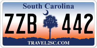 SC license plate ZZB442