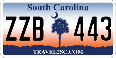 SC license plate ZZB443