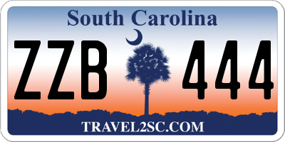 SC license plate ZZB444