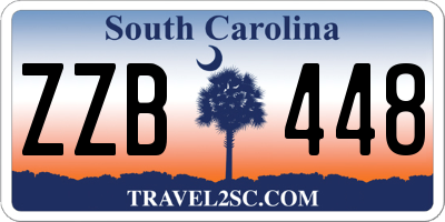 SC license plate ZZB448