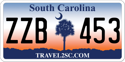 SC license plate ZZB453