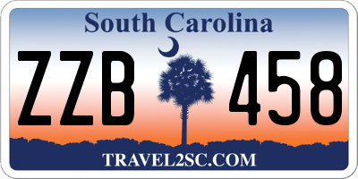 SC license plate ZZB458