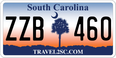 SC license plate ZZB460