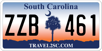 SC license plate ZZB461