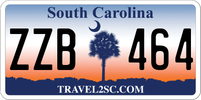 SC license plate ZZB464