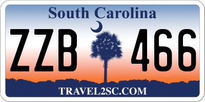 SC license plate ZZB466