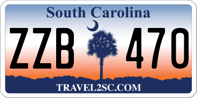 SC license plate ZZB470