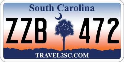 SC license plate ZZB472