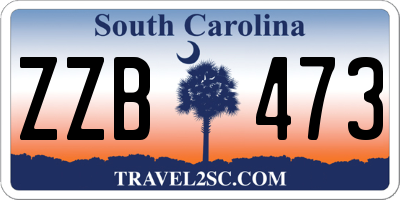 SC license plate ZZB473