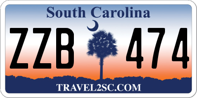 SC license plate ZZB474