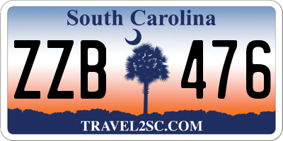 SC license plate ZZB476