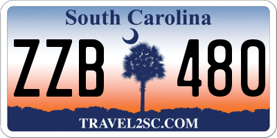 SC license plate ZZB480