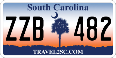 SC license plate ZZB482