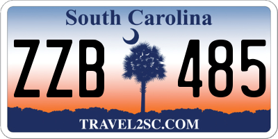 SC license plate ZZB485