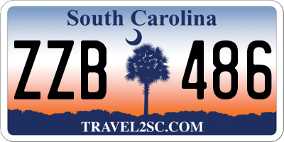 SC license plate ZZB486